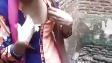 Adorable Desi cutie flashes curious friend her XXX tits in public