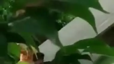 Outdoor Desi mms clip of teen in sari caught having sex with lover