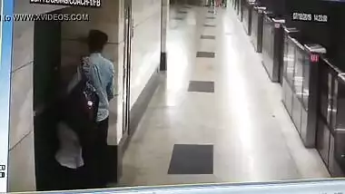 Metro station oral pleasure sex movie of a juvenile and horny couple