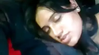 Nri lady got sucked in car shez shy but do sucking like a sl