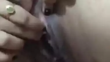 Sful Indian man fingers wife's pussy after watching a lot of porn