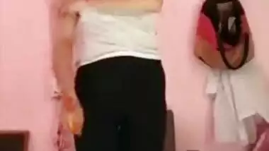 India girl shows up in front of the camera and starts her XXX striptease