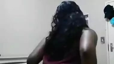 Chesty amateur babe shakes her huge Desi ass and XXX tits at home